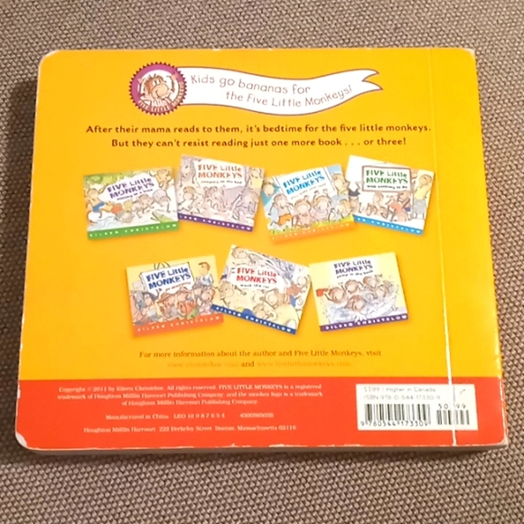 Five Little Monkeys Reading in Bed book - Picture 2 of 4